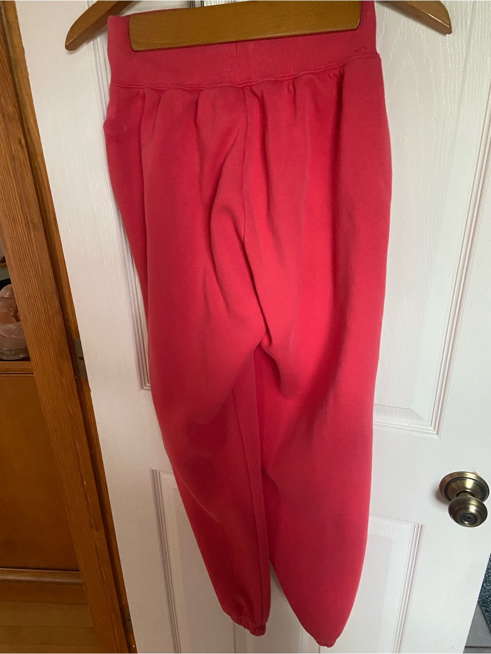Nike Women’s Pink Fleece Jogger Sweatpants Swoosh Athletic Lounge Pants Large - Picture 3 of 4